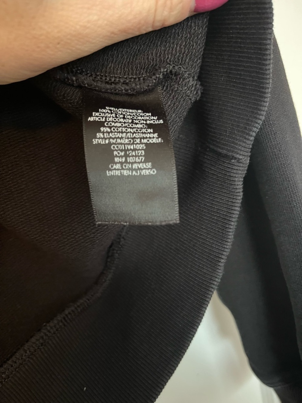 Alice + Olivia Denver “miss you” black crewneck sweatshirt size s - Picture 5 of 6